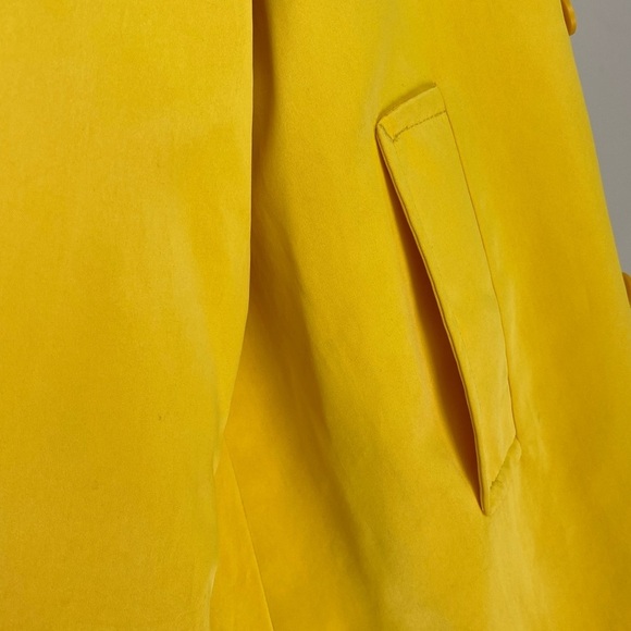 90’s EMANUEL UNGARO Yellow Double Breasted Pea Coat Jacket L - Picture 8 of 12